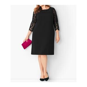 RSVP by Talbots CREPE & LACE SHIFT DRESS Size 14W